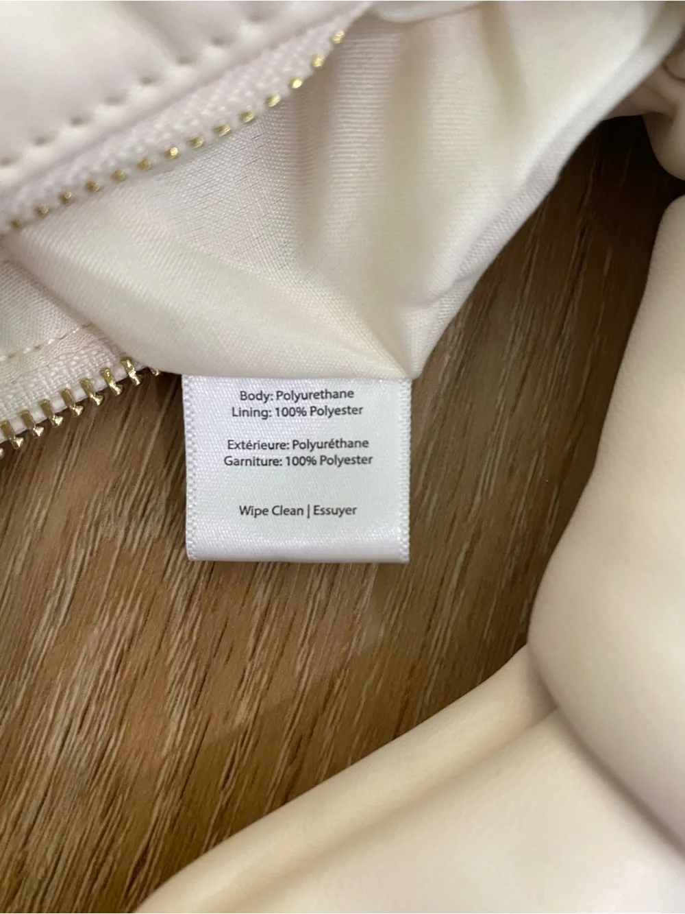 Melie Bianco Purse Cream Vegan Leather Hobo Summer Wedding Guest Preppy  Bag NWT